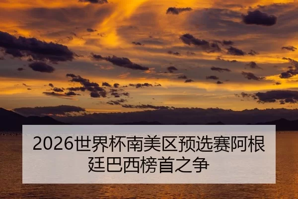 2026世界杯南美区预选赛阿根廷巴西榜首之争